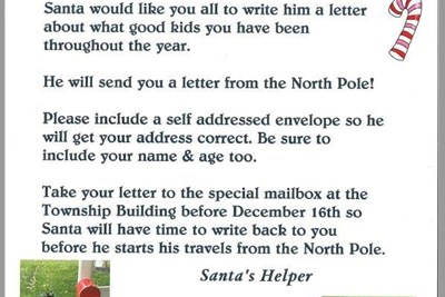 Buckingham Township Children - Send your letters to Santa Claus!