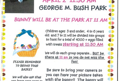 Buckingham Township Egg Hunt Postponed to Sunday, April 2, 2023