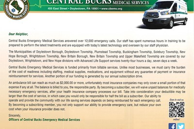 Central Bucks Emergency Medical Service - 2024 Subscription Drive