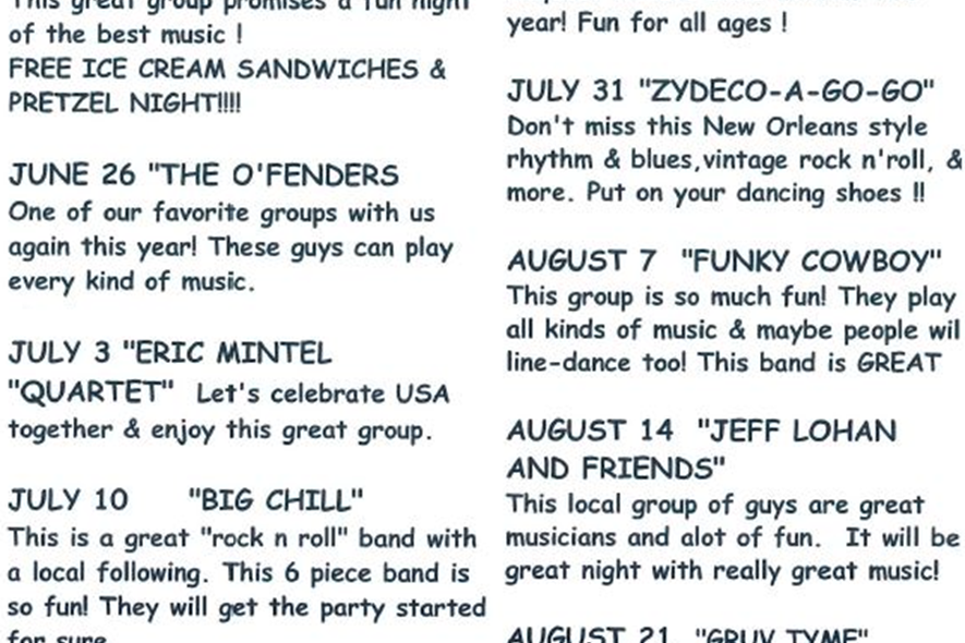 Let the Good Times Roll: Summer Concerts Are Back at Hansell Park!