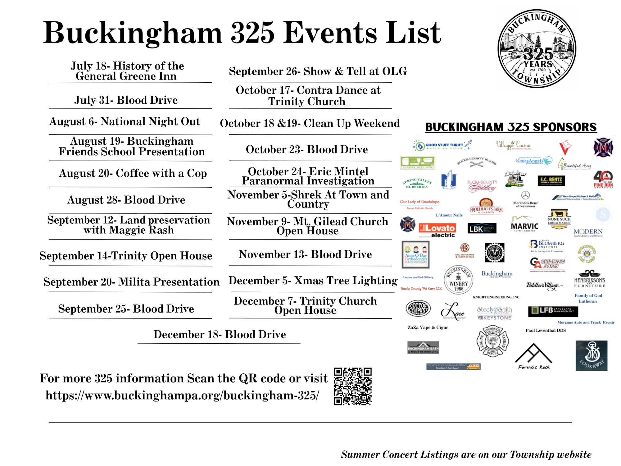 Events Listing July
