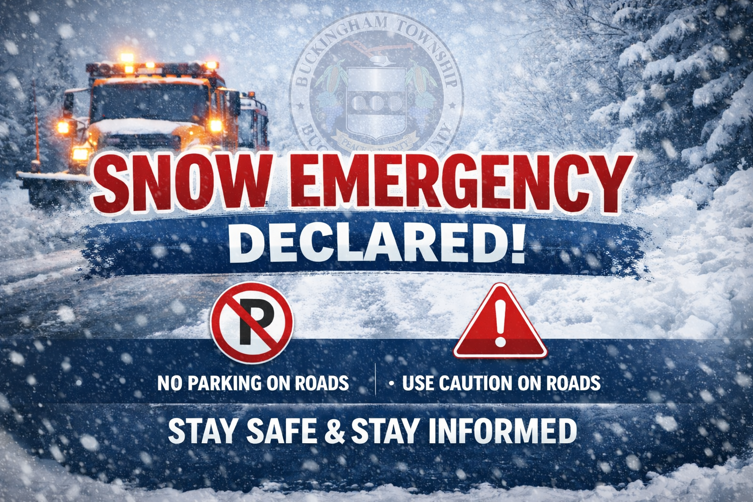 Buckingham Township Declares a Snow Emergency