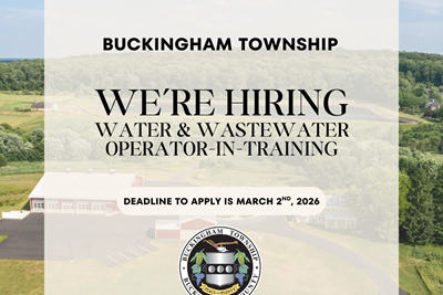 Employment Opportunity: Water and Wastewater Operator-in-Training