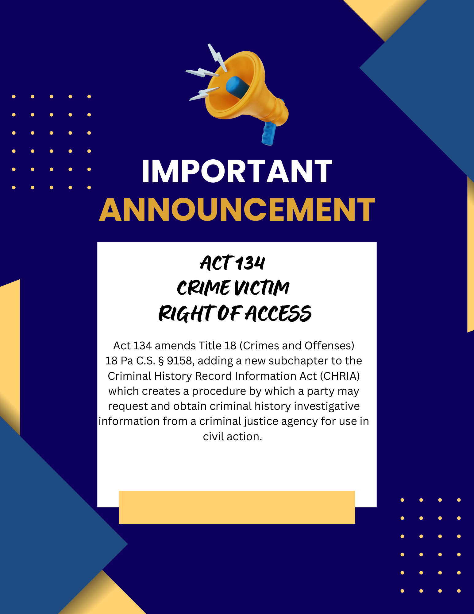 Buckingham Police Department Update