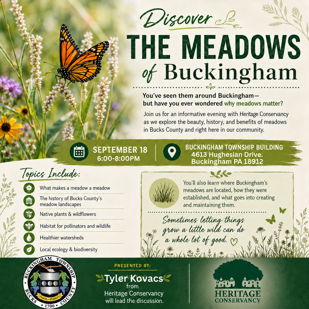 This Week in Buckingham: Meadows, Leaf Bags and Comprehensive Plan Workshop